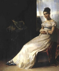 regency_1818 woman with ballet slippers